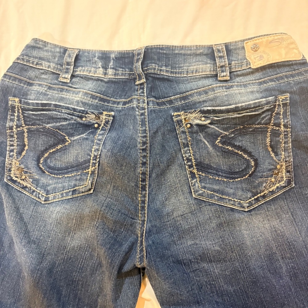 Silver Jeans Co Suki Mid Straight Fluid Denim Jeans 32X32 L93413SAI276 - Picture 3 of 9